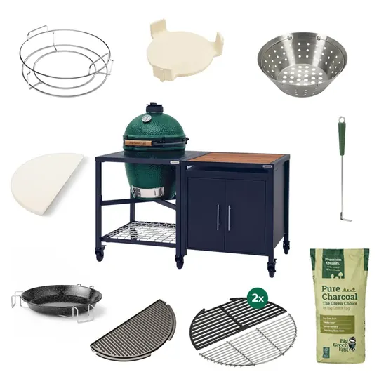 Big Green Egg Large — Workspace + Cabinet Deluxe-set