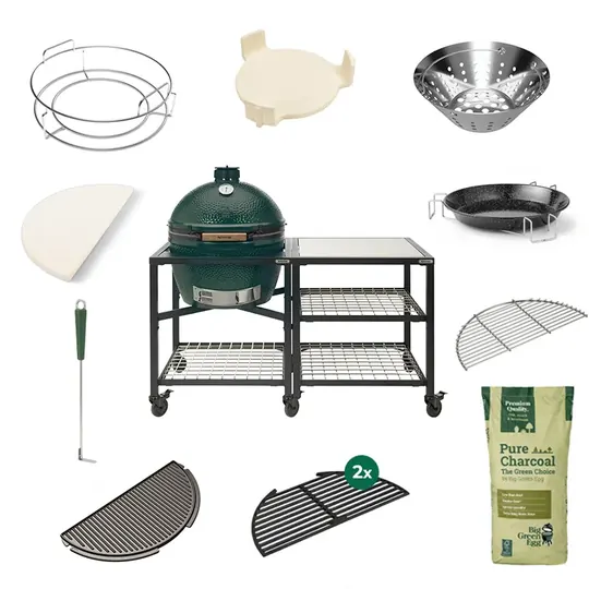 Big Green Egg Large — Workspace Stainless Steel Deluxe