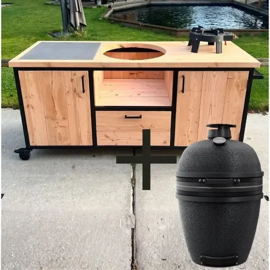 Industriële buitenkeuken Dez + wok + Bastard Core Large