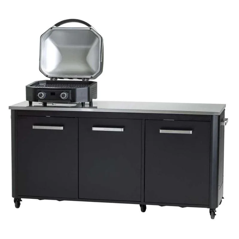 Cozze RVS buitenkeuken 180 cm — 3-deurs werkstation miniatuur 4